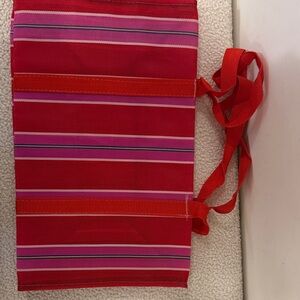 Striped Red and Pink Tote Bag